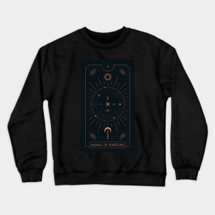 Wheel of Fortune Tarot Card Crewneck Sweatshirt